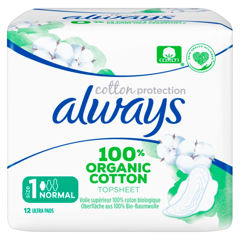Always Cotton Protection Größe 1 Normal 12 Stück
